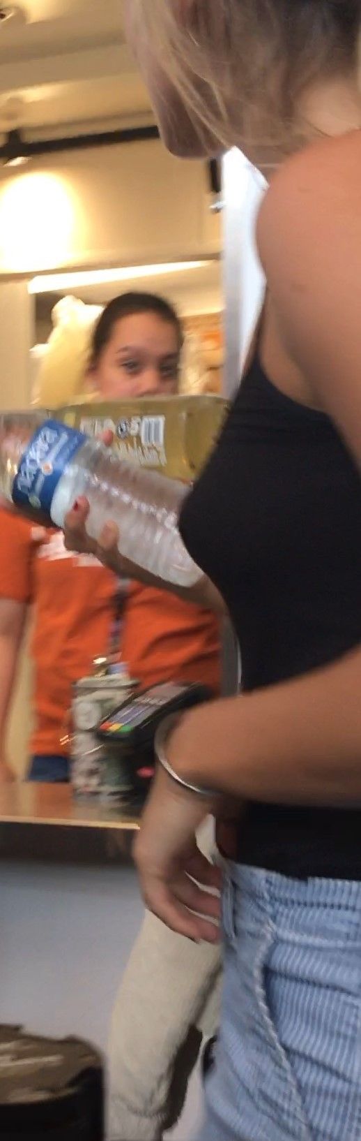 Braless at the Austin airport