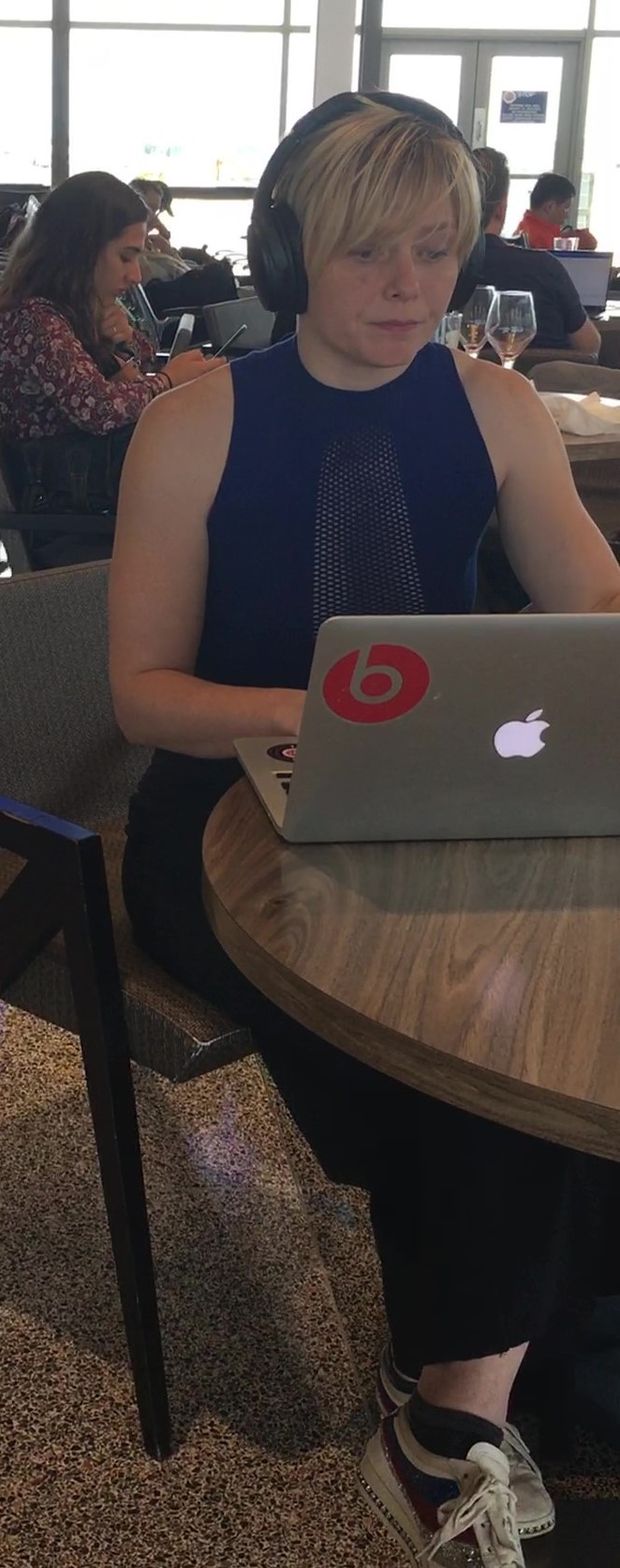 Braless at the Austin airport