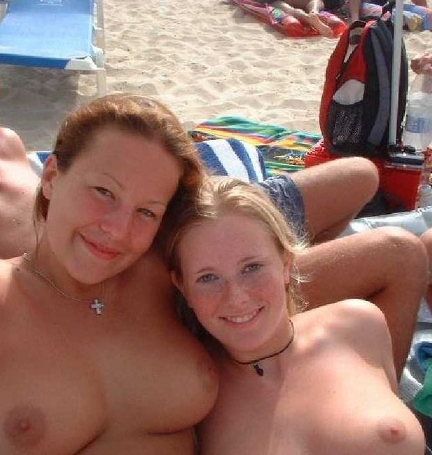 at beach with family
