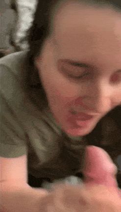 Powerful load on her face