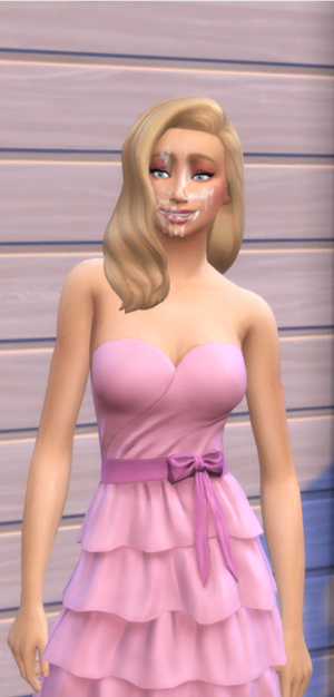 Facial for blonde princess