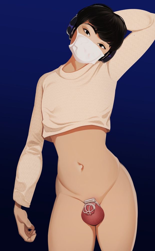 Adorable locked femboi