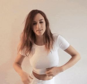 Only real men can see her tits, can you?