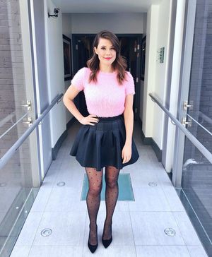 hoffman in polka dot pantyhose