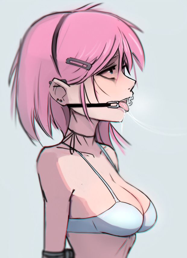 Pink hair hentai bondage