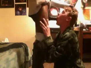 Gary ginger blows black cock