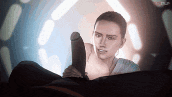 Rey tries to deepthroat Finn’s BBC