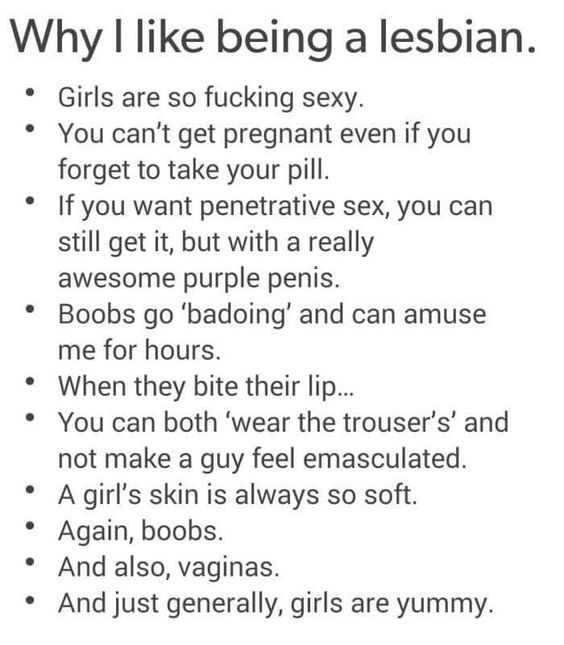 i like being a lesbian