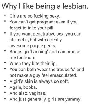 i like being a lesbian