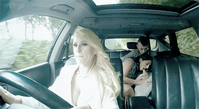 It's kind of hard paying attention to the road while their is back seat blowjob taking place
