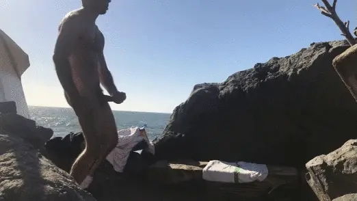 Seaside explosion.