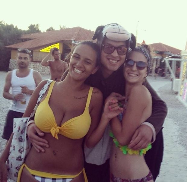 sneaky boob touch