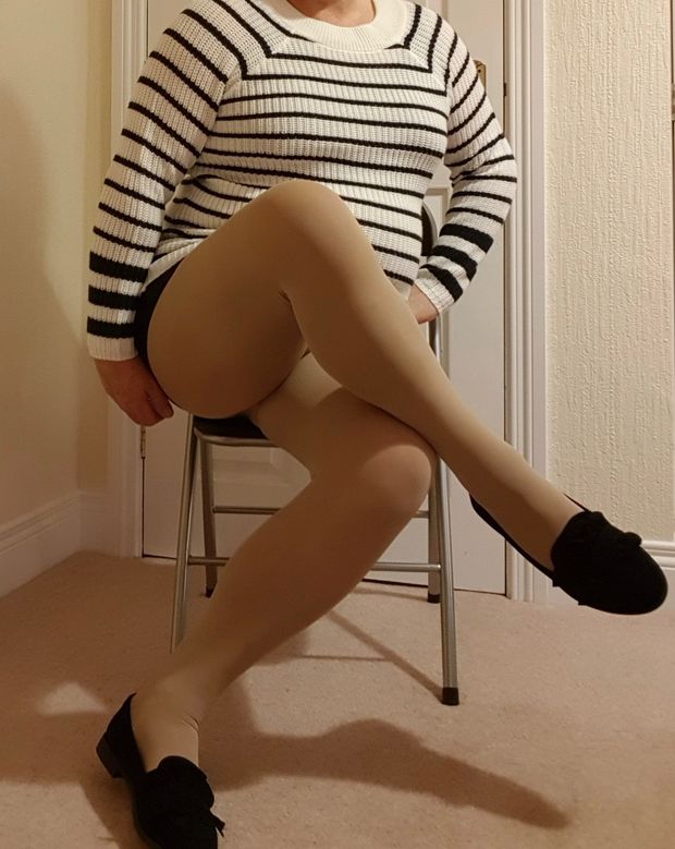 Wearing pantyhose