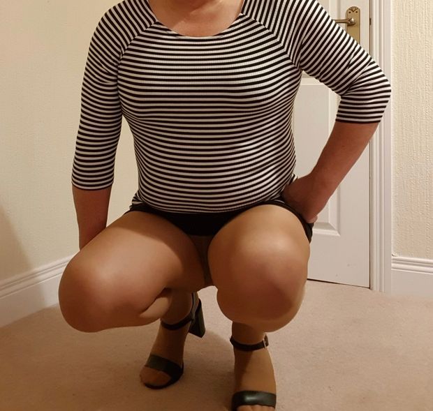 In pantyhose