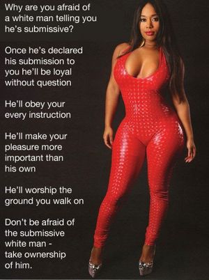 don't be afraid of the submissive white man, take ownership of him