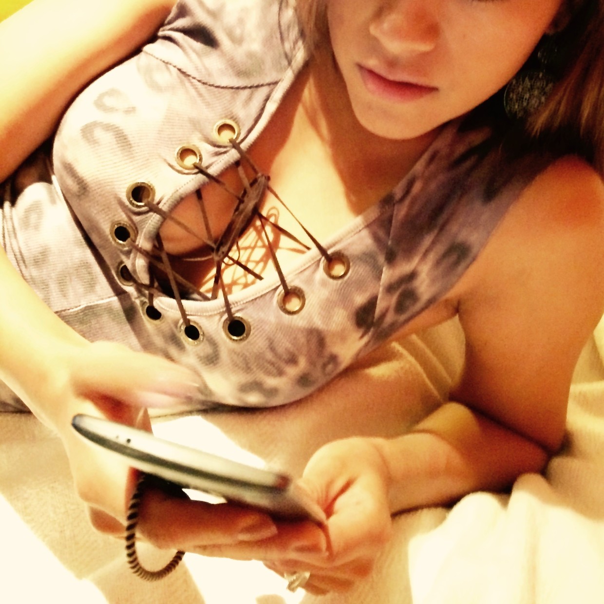 Me, casual on the bed.