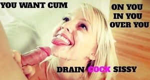 Blonde Drain Cock Sissy Caption