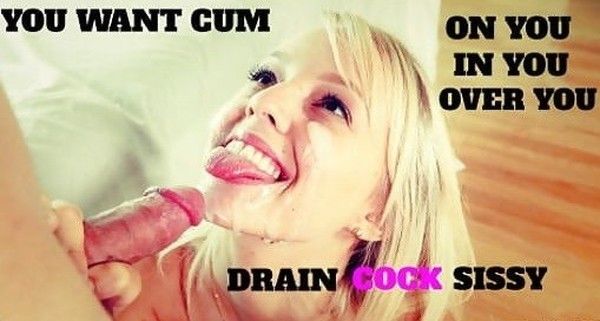 Blonde Drain Cock Sissy Caption