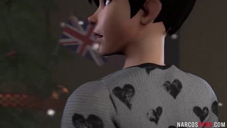 3D blonde gets raw gangbang in the mines