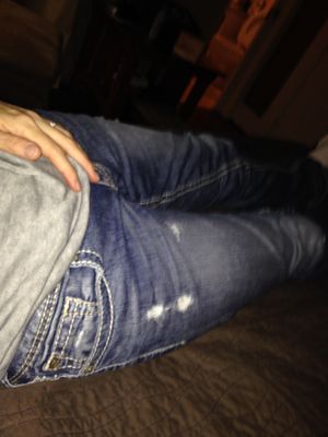 Getting ready to pull those jeans off her