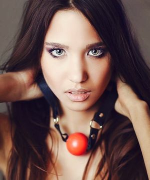 When your sex slave puts on her own ball gag..... very sexy