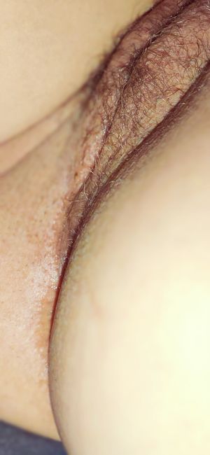 Wife's cozy pussy close-up 2