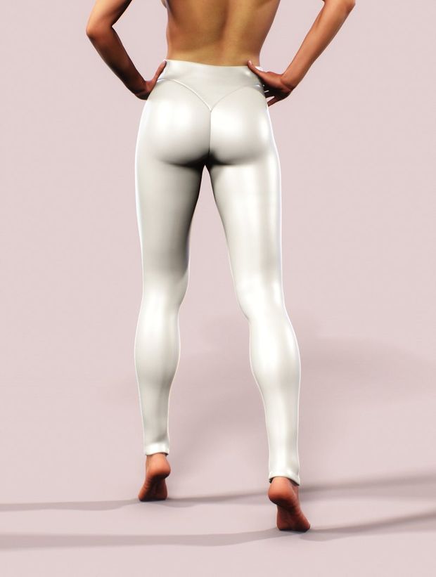 over thong leggings white