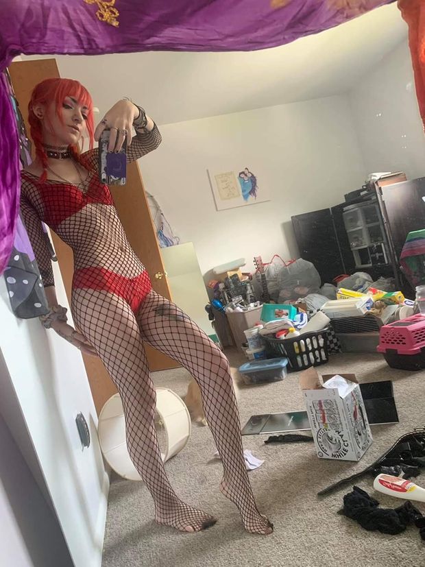 Sexy tattoo model