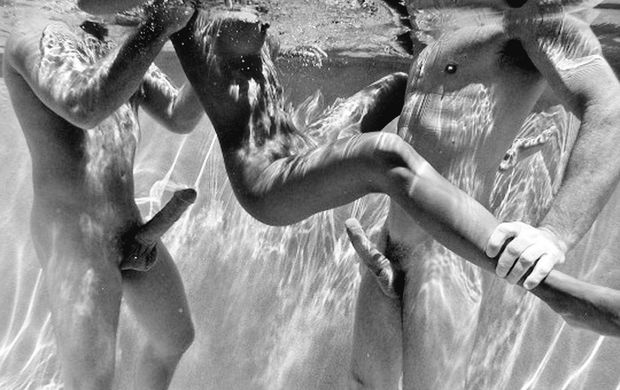 Threesome in the pool