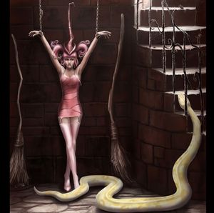 You find yourself locked in the warlock's basement. The future looks grim.