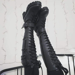 leather boots emo metal