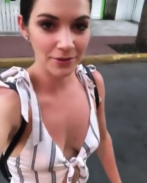 cute teen cleavage selfie