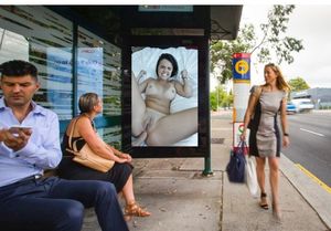 public assfuck advertising at busstop