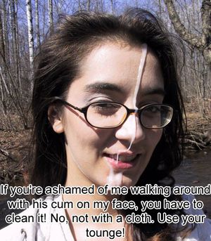 Public cum eating cuckold caption