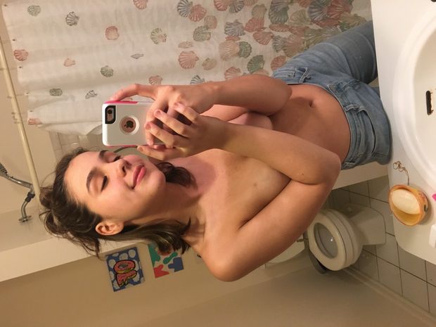 sexy takes selfie