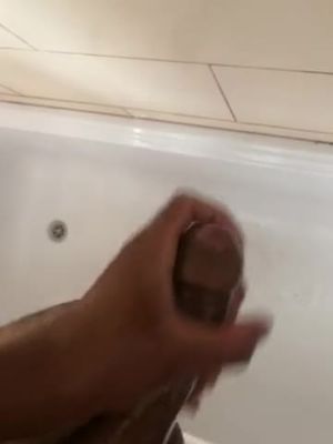 Man strokes his beautiful cock to ejaculation