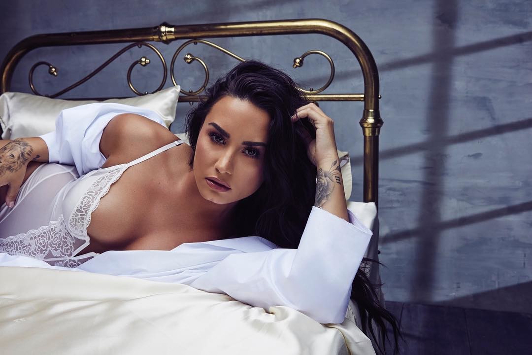 Demi lovato nipple peak