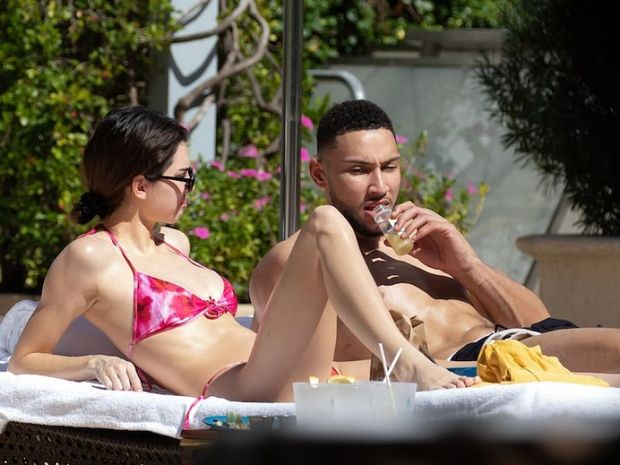 Kendall Jenner and Ben Simmons are dating they went to the Super Bowl together and Kendall is seen in a sexy little bikini by paparazzi.