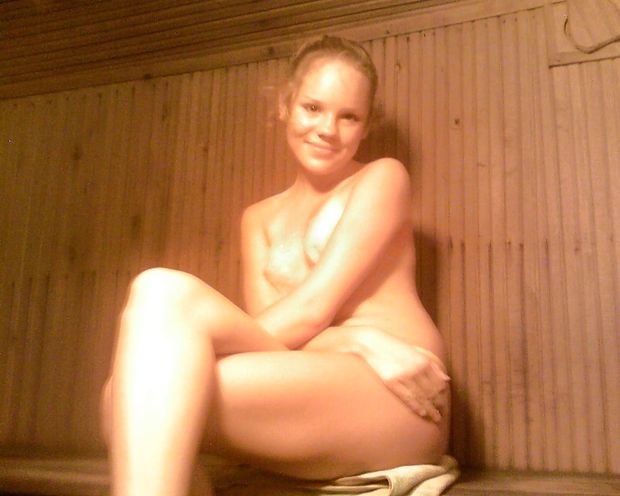 girlfriend in the sauna