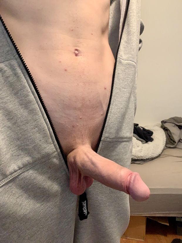 Wearing nothing beneath my jumpsuit