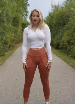 Aside from the obvious, I love this woman's shoulders/arms. (Peeve: photos that cut off feet!)