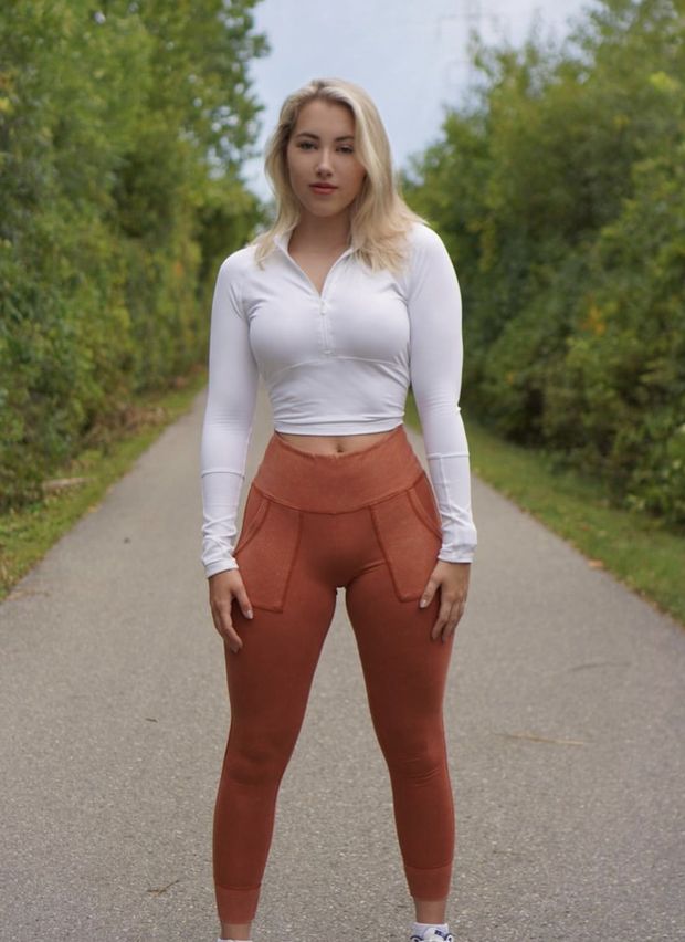 Aside from the obvious, I love this woman's shoulders/arms. (Peeve: photos that cut off feet!)