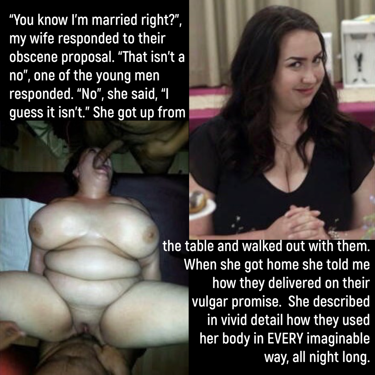 I was dining with my wife when two men walked up with a lewd request for her company for the evening.