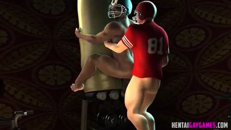 3D muscular Batman sucking Robin dick