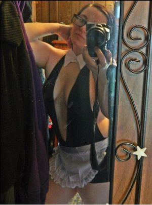 Slut modeling her new lingerie