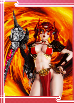 Female Gladiator card #1 (honey select character)