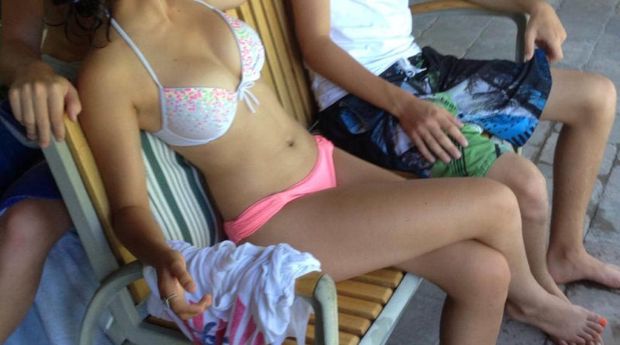 Candid bikini teen