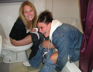 When you both need to piss