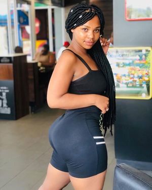 Babe nomfundo_gasa in tight workout shorts