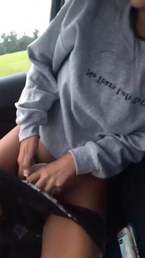 Pissing teen in car